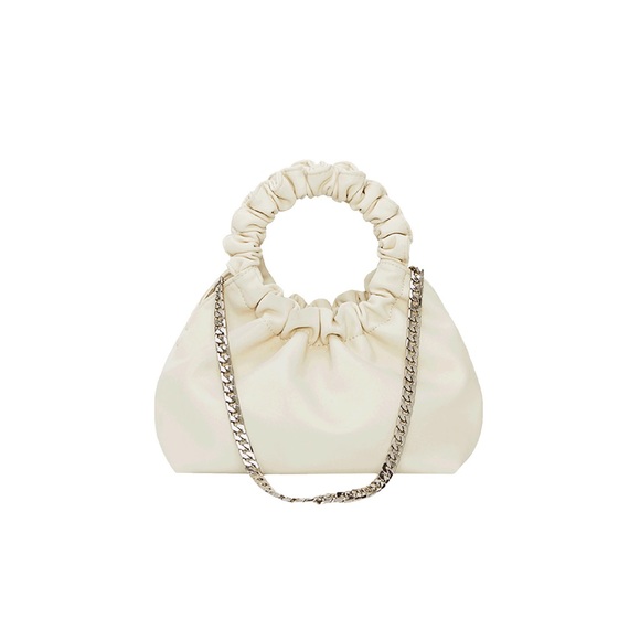 Verafied New York Cream Cloud Marble Chain Convertible Crossbody Shoulder Bag - Picture 5 of 12